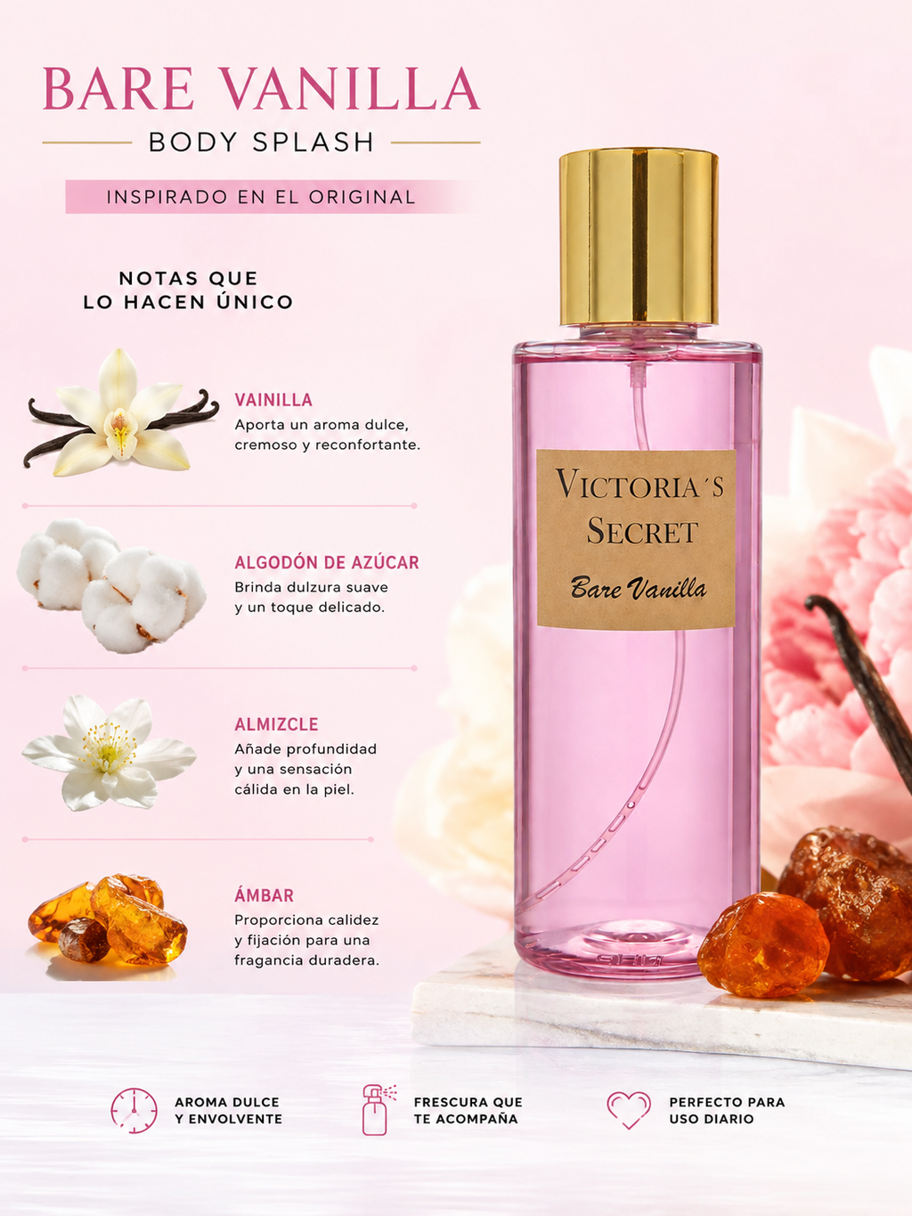 Body Splash Bare Vanilla Inspirado en Victoria’s Secret