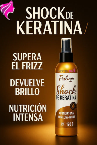 Kit Keratina Booster 50cc + Spray Shock Keratin 190g Frilayp