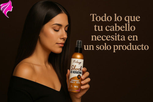 Kit Keratina Booster 50cc + Spray Shock Keratin 190g Frilayp