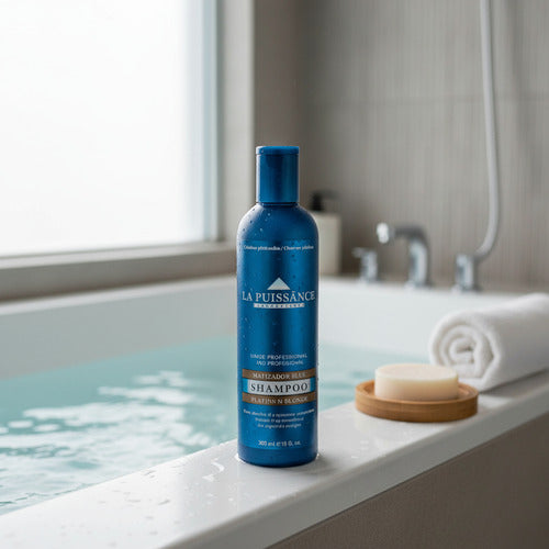 Shampoo Matizador Blue La Puissance X 300 Ml Para Pelo Rubio