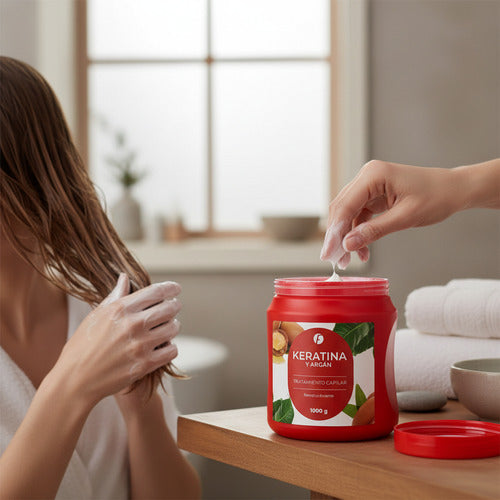Baño De Crema Keratina Argan 1k