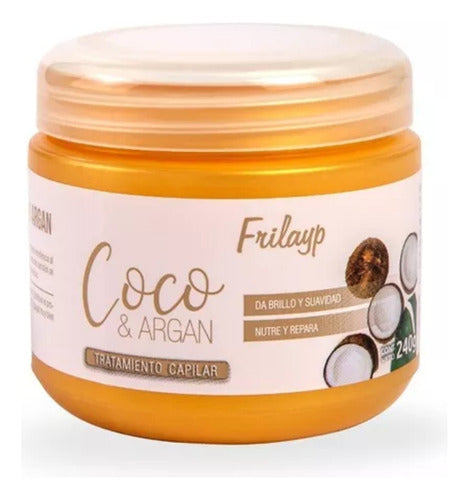 Baño De Crema Coco Y Argan Brillo Y Suavidad  240g  X 5/uni