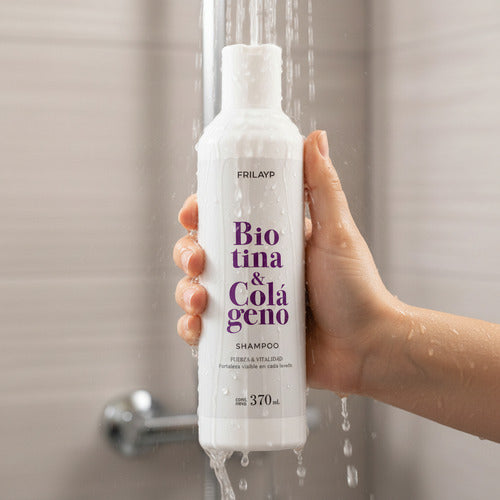 Shampoo Frilayp Biotina Y Colageno Fortaleza Vitalidad 370ml