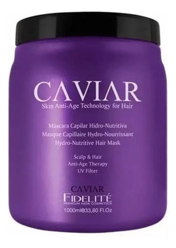 Kit Mascara Capilar Argan Mythical X250ml + Caviar Hidro Nutritivo X250ml Fidelite