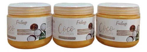 Baño De Crema Coco Y Argan Brillo Y Suavidad  240g  X 5/uni