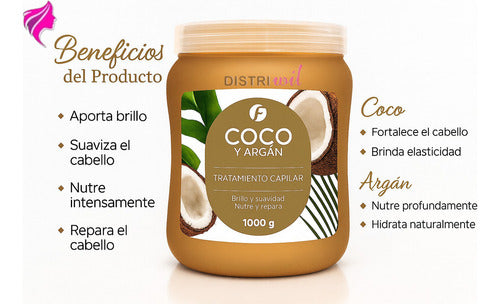 Tratamiento Capilar Argan Y Coco Frilayp X1000g Nutricion