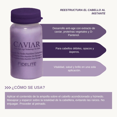 Ampolla Fidelite Complejo Caviar Hidro-nutritivo 15ml X12u