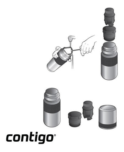 Termo Termico 1.1l Ceba 360 Contigo Ss Gris Acero Inoxidable Cromo