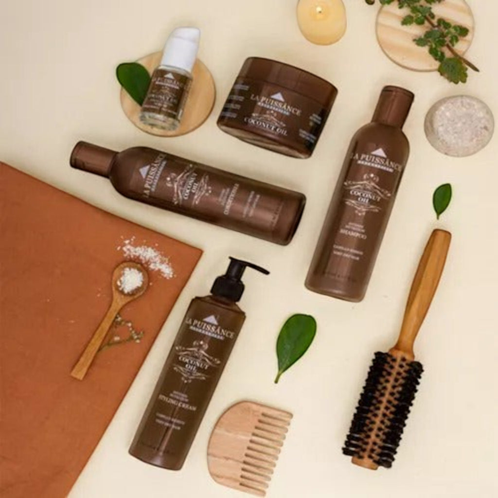 Kit Coconut Shampo Acondicionador Crema Peinar Serum Mascara