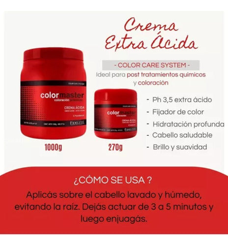 Kit Shampoo Neutro + Crema Acida + Shampoo Ext Acido X1000g