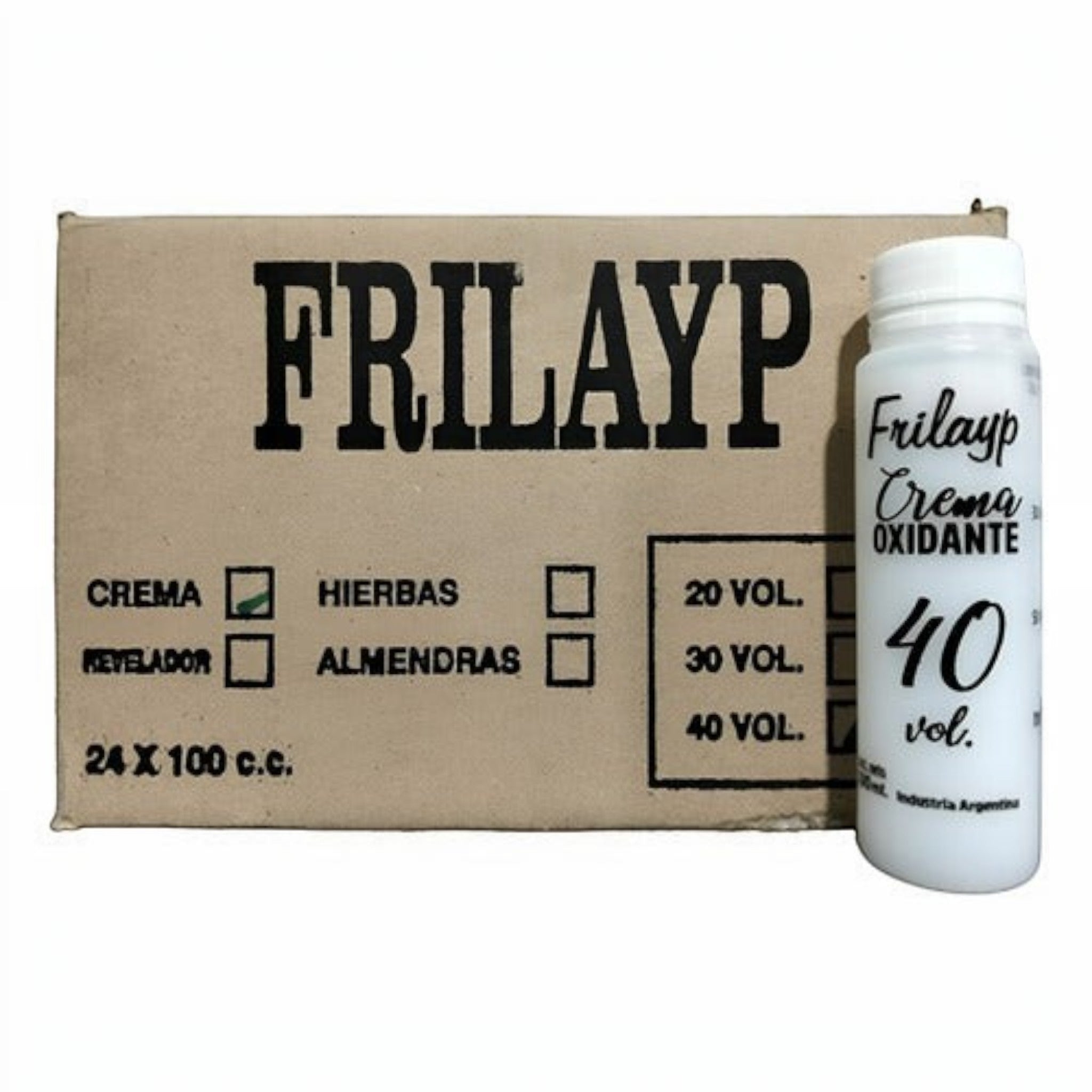 Pack Crema Oxidante Frilayp X 40 Vol X100ml X24uni. Crema Oxidante