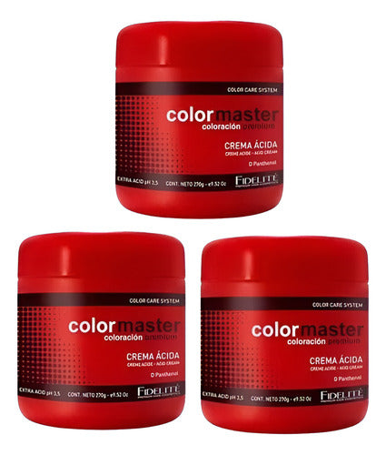 Fidelite Color Master Crema Extra Acida Combo X1000g + X270g