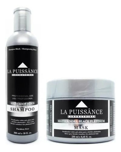 Pack Matizador Shampoo 300ml + Mascara 250ml Black Platinum