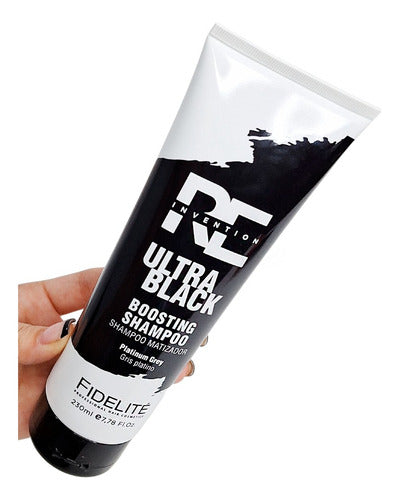 Shampoo Matizador Black Para Grises Fidelite Platinum Grey