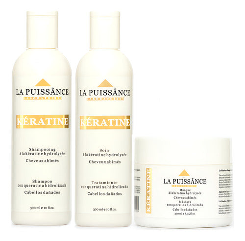 La Puissance Keratina Shampoo + Acondicionador + Máscara