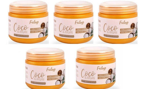 Baño De Crema Coco Y Argan Brillo Y Suavidad  240g  X 5/uni