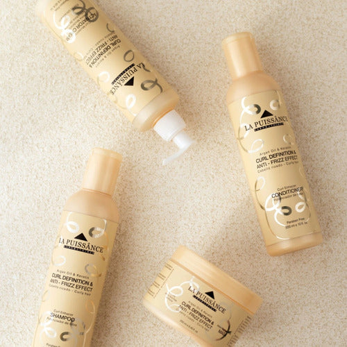 La Puissance Kit Shampoo Acondicionador Máscara Crema Rulos