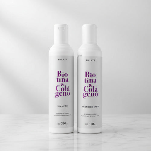 Kit Frilayp Biotina Colageno Shampoo + Acondicionador X370ml