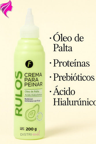 Crema Para Peinar Rulos Frilayp X200g Con Oleo De Palta