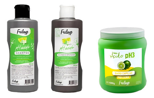 Shampoo+acondicionador Extra Acido 970+ Baño De Crema X 1kg