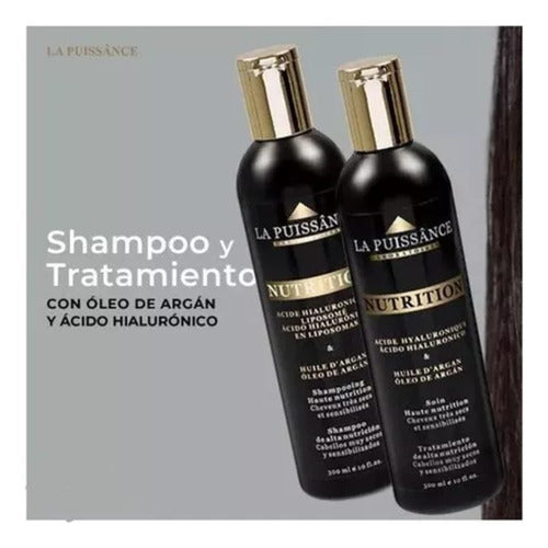 Shampoo 300 Ml + Mascara 250 Gr La Puissance Oleo De Argán