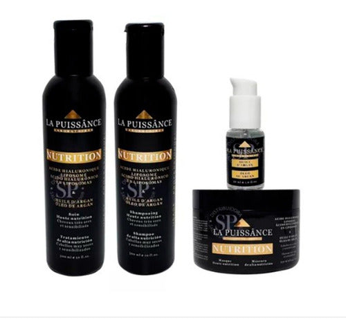 La Puissance Kit Argán Shampoo Serum Acondicionador Máscara