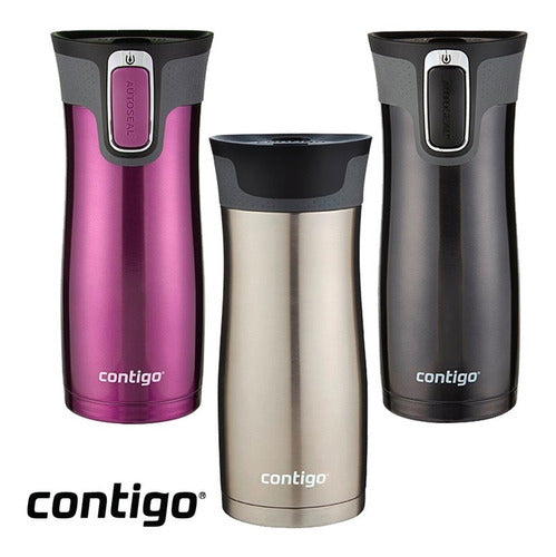 Vaso Termico Contigo Acero Inox West Loop Negro 473ml - Negro
