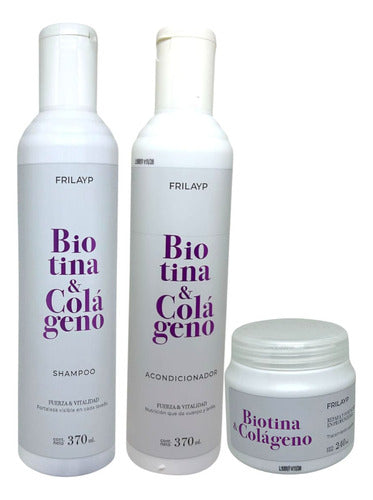 Kit Frilayp Biotina Shampoo + Acondicionador + Baño De Crema