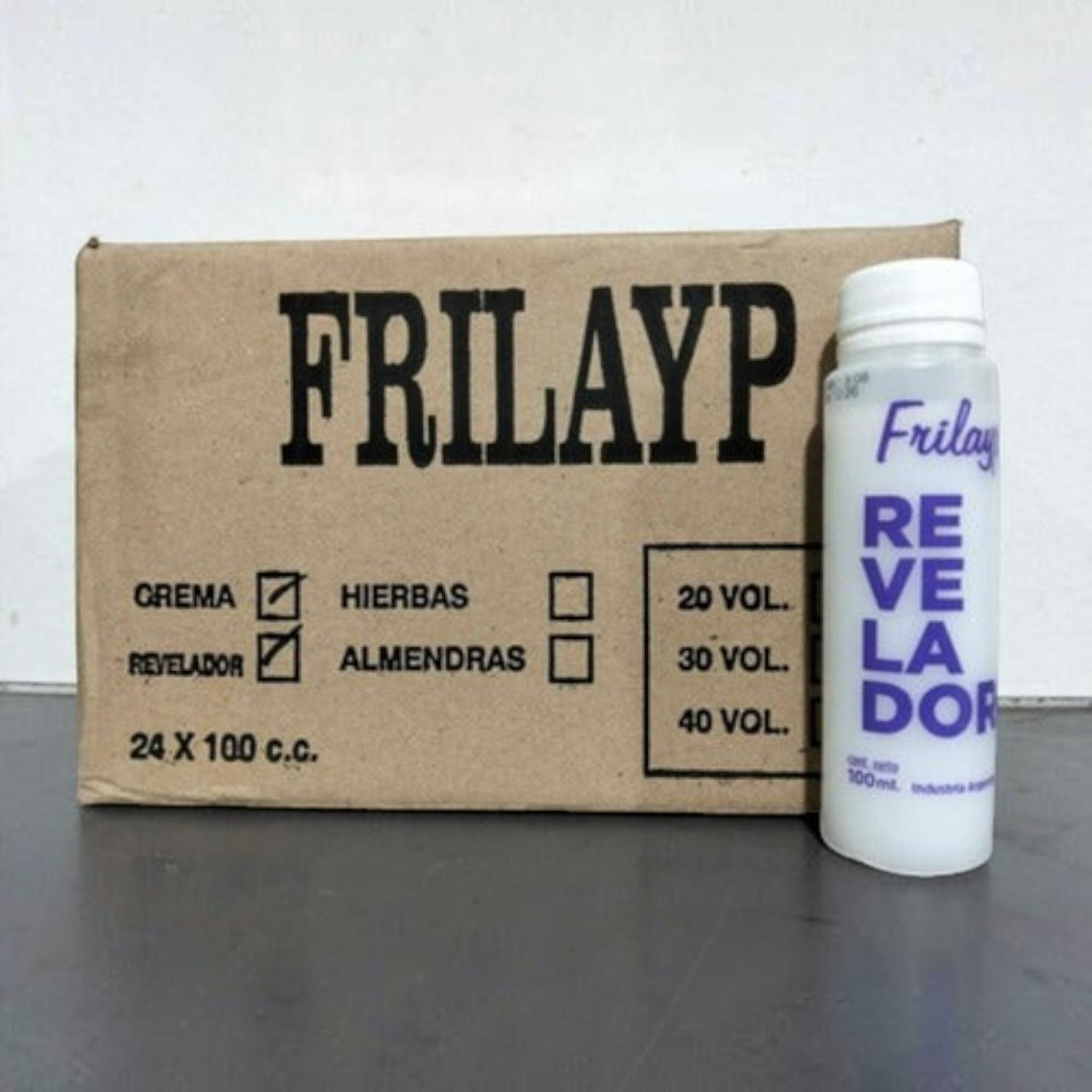 Pack Crema Oxidante Frilayp Revelador X100ml X24uni. Revelador