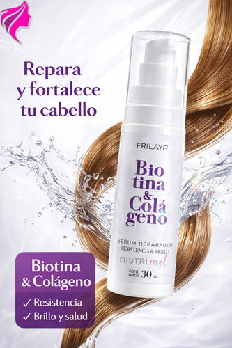 Serum Capilar Biotina Y Colageno Frilayp X30ml Brillo
