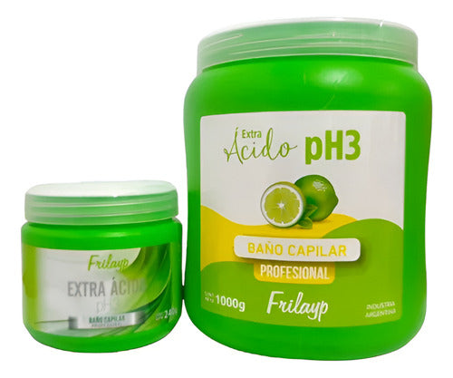 Shampoo+acondicionador Extra Acido 970+ Baño De Crema X 1kg