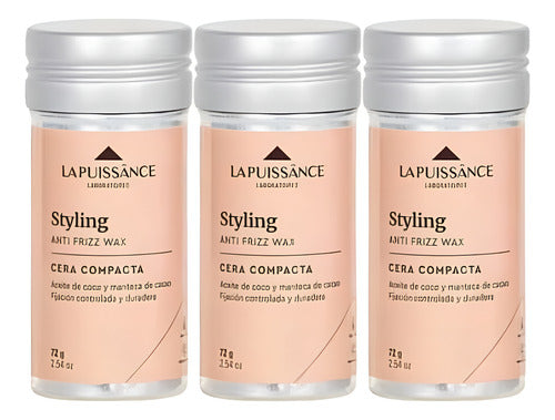 Pack Cera Compacta La Puissance Styling Antifrizz X72gr X3u