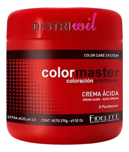 Combo Fidelite Mascaras Capilares Crema Extra Acida X270ml X3 Unidades Restaura Sella Cuticula Antifrizz Protege Fibra Capilar Brillo Hidratacion - Ideal Uso Post Decoloracion Alisado Coloracion