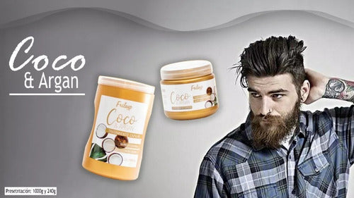 Baño De Crema Coco Y Argan Brillo Y Suavidad  240g  X 5/uni
