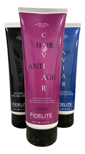Crema De Peinar Para Cabellos Lacios Caviar Fidelite X 230ml
