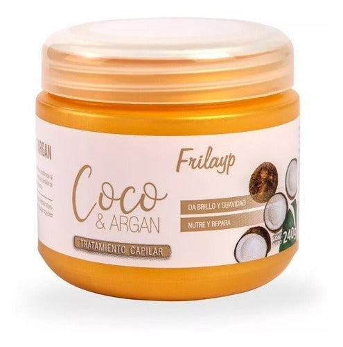 Baño De Crema Coco Y Argan Brillo Y Suavidad  240g  X 5/uni