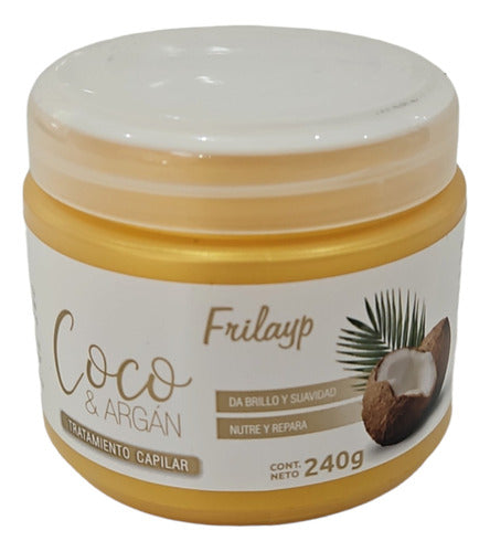 Baño De Crema Coco Y Argan Brillo Y Suavidad  240g  X 5/uni