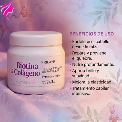 Mascara Capilar Biotina Y Colageno Frilayp X240ml