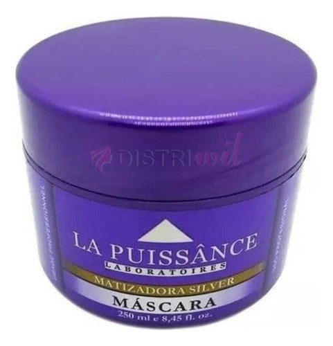 La Puissance Laboratoires Kit 3 Mascaras Capilares Matizador Silver X250ml Uso Profesional Cabellos Grises Rubios Platinados Con Reflejos Ideal Peluqueria Salon Barberia