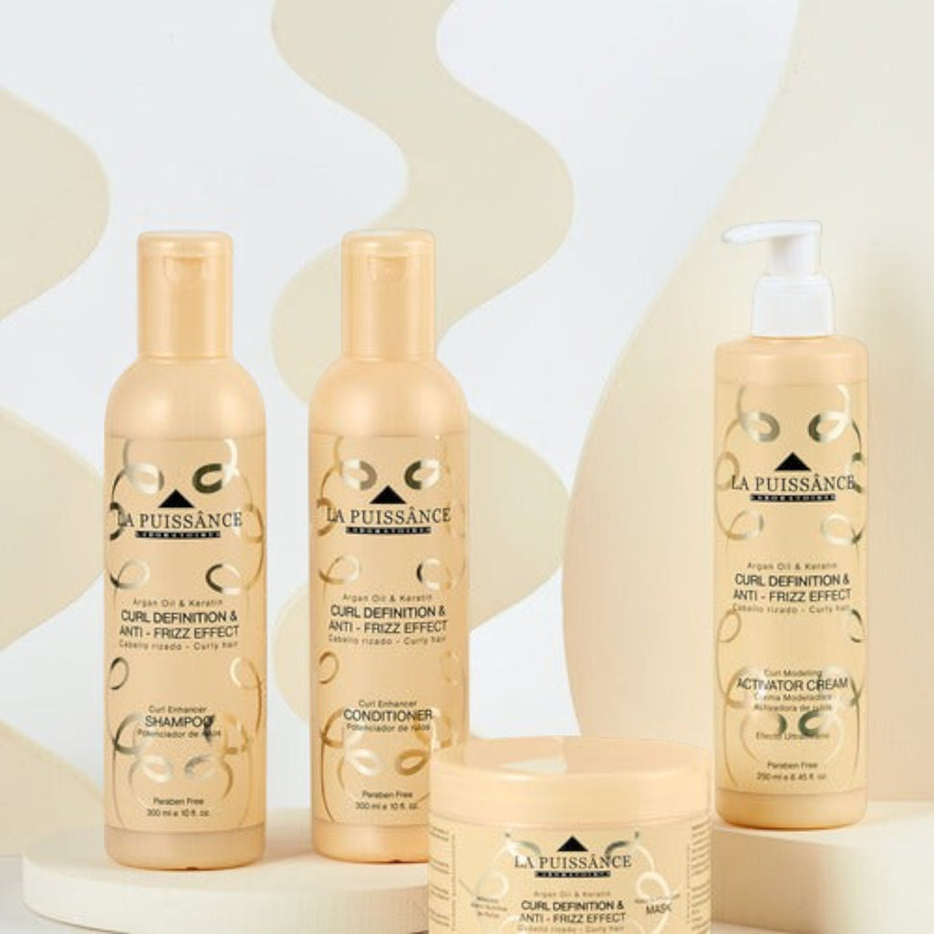 La Puissance Kit Shampoo Acondicionador Máscara Crema Rulos