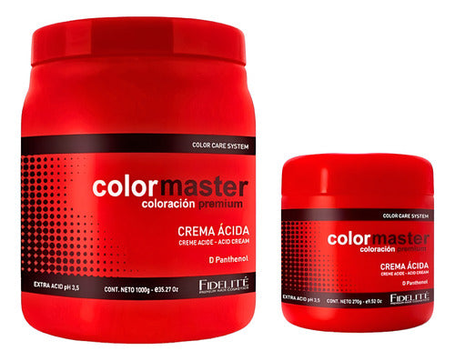 Fidelite Color Master Crema Extra Acida Combo X1000g + X270g