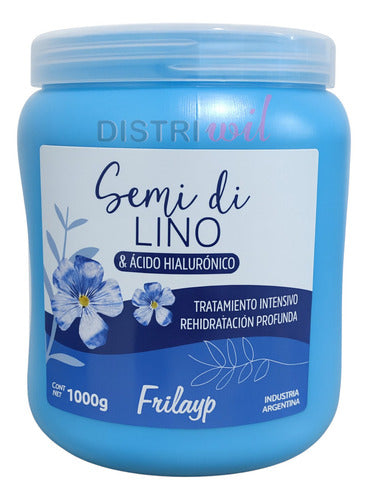Kit 3 Baños De Crema Frilayp Botox + Keratina Y Argan + Lino Con Acido Hialuronico X1000g X3 Unidades - Reconstruye Fibra Capilar Hidrata Suaviza Renueva Revitaliza Nutre