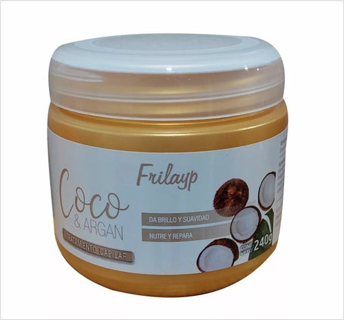 Baño De Crema Coco Y Argan Brillo Y Suavidad  240g  X 5/uni
