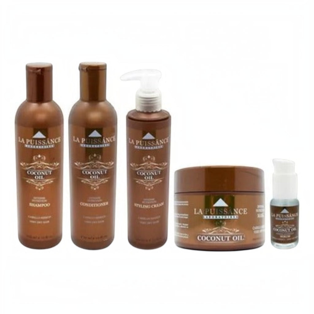 Kit Coconut Shampo Acondicionador Crema Peinar Serum Mascara