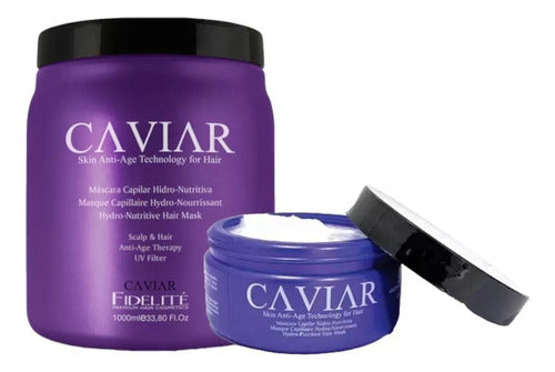 Kit Mascara Capilar Argan Mythical X250ml + Caviar Hidro Nutritivo X250ml Fidelite