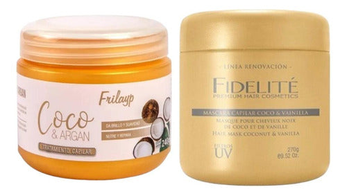 Baño De Crema Coco Y Argan Brillo Y Suavidad  240g  X 5/uni