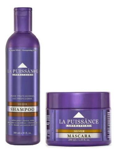 Kit Matizador La Puissance Shampoo Silver X300ml + Mascara Silver X250gr