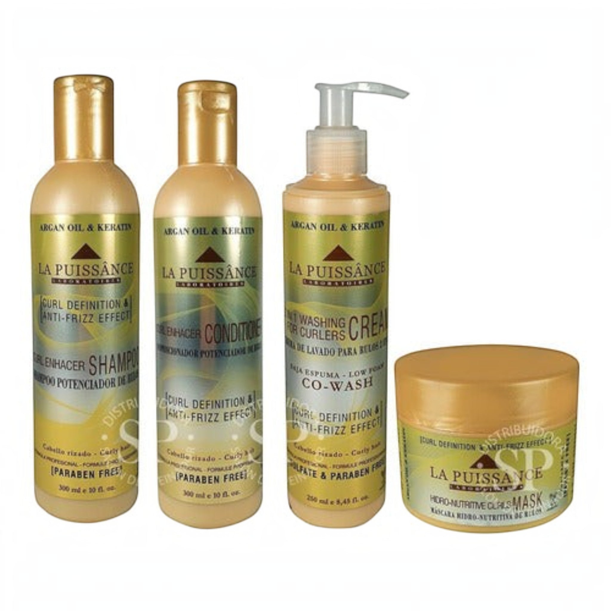 La Puissance Kit Shampoo Acondicionador Máscara Crema Rulos