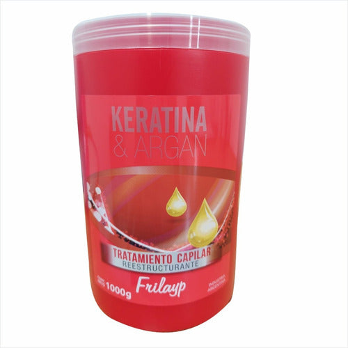 Baño De Crema Keratina Argan X8 Uni + 4 Botox X1000