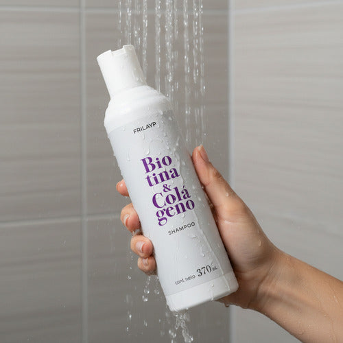 Shampoo Frilayp Biotina Y Colageno Fortaleza Vitalidad 370ml